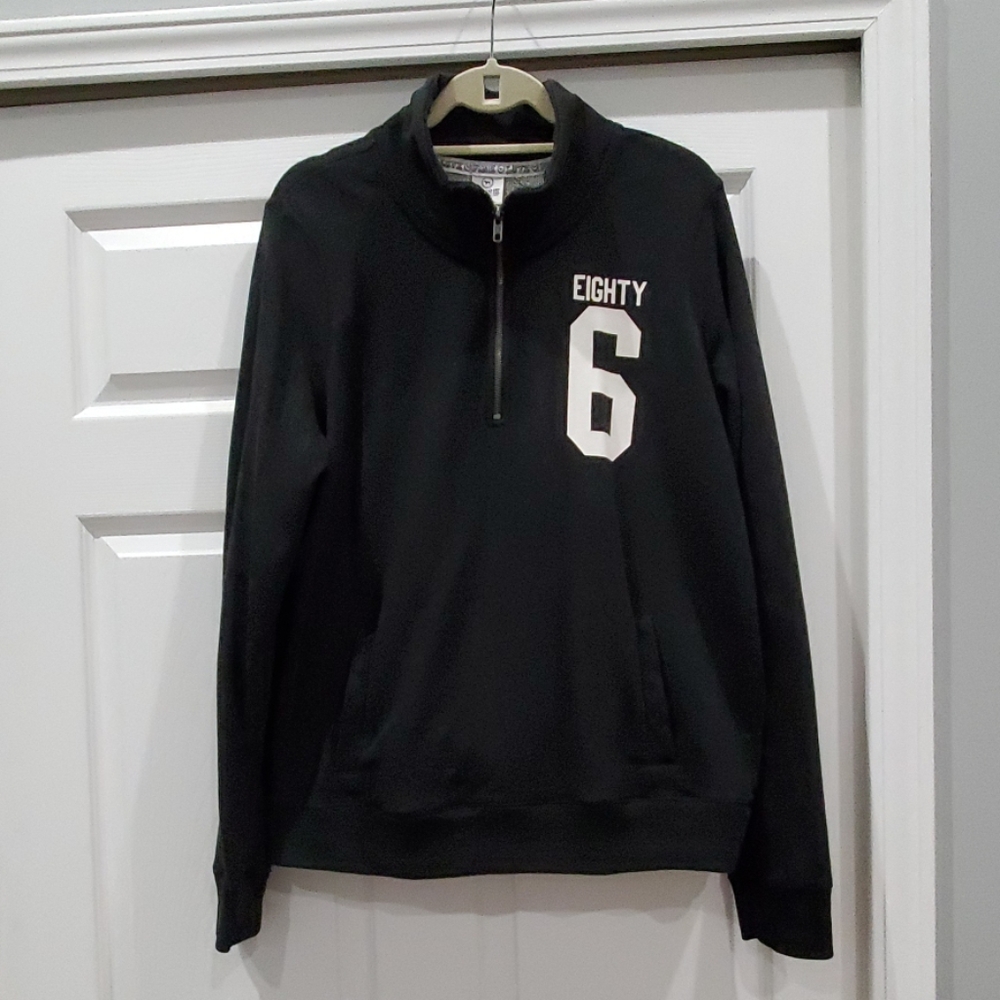 VS PINK Half Zip Sweatshirt in black